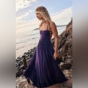 Free People Extratropical Deep Purple Maxi Dress